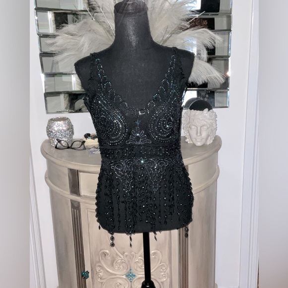 Black Embroidery Lace Top XS-S - Picture 6 of 14